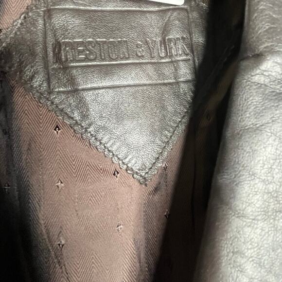 80's -90's Preston & York Brown Trench coat M - Picture 8 of 8